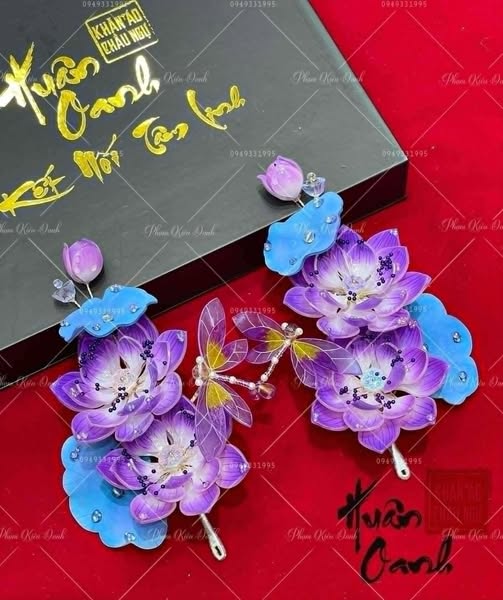 Đôi Cài Tóc Sen Tím và Chuồn Chuồn Đôi Cài Tóc Sen Tím và Chuồn Chuồn