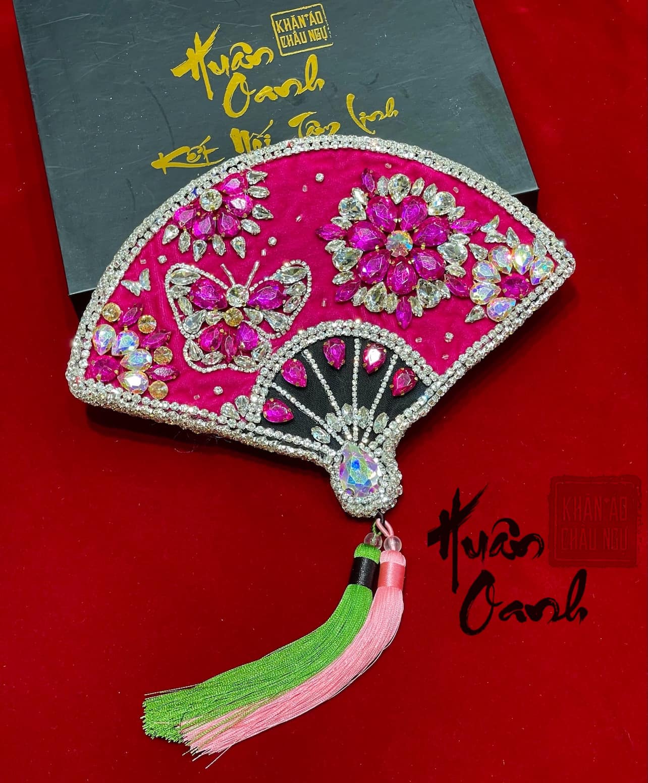 Quạt Hầu Đồng Đính Đá Quạt Hầu Đồng Đính Đá