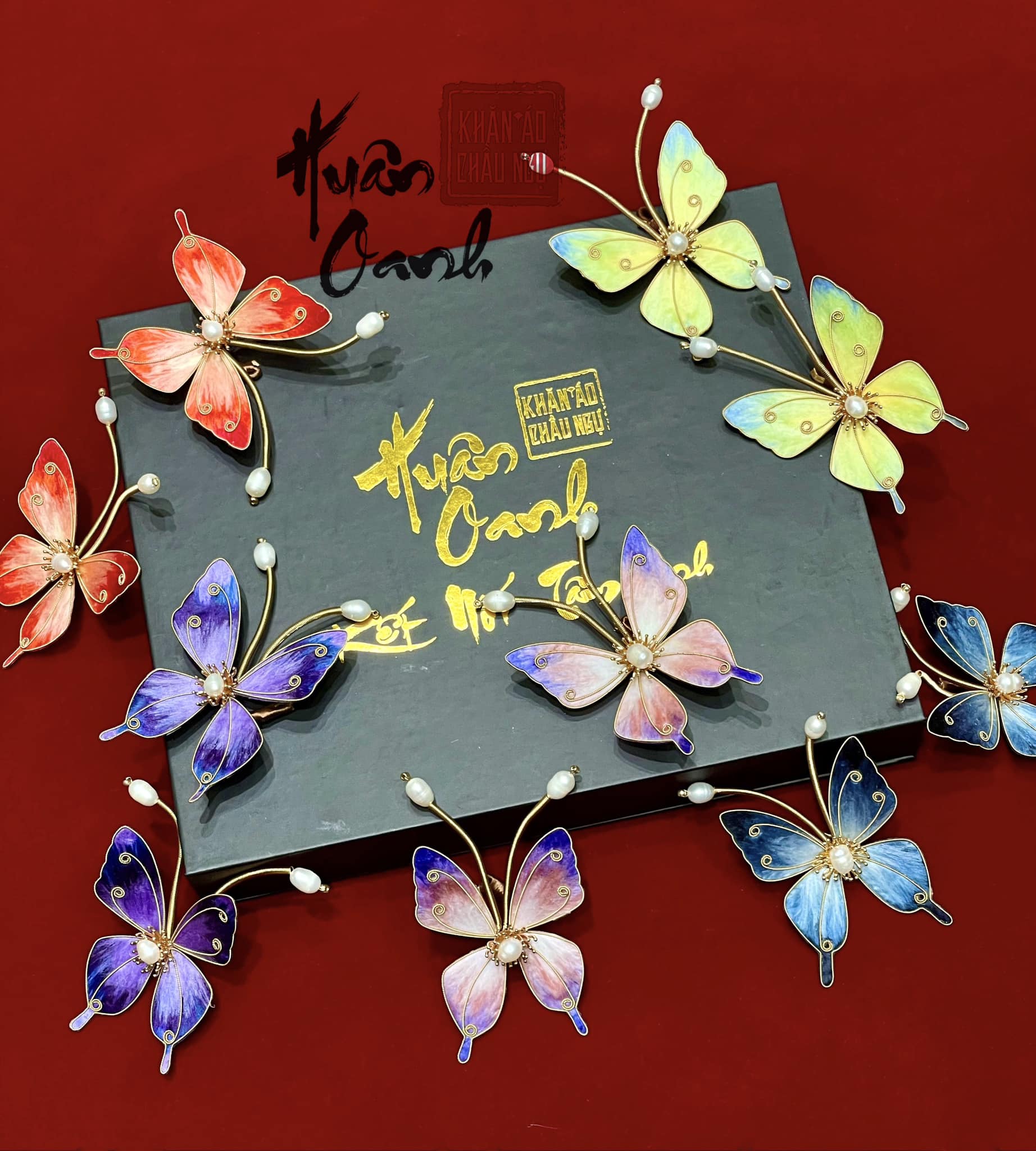 Bộ Sưu Tập Cài Tóc Hồ Điệp Ngũ Sắc Bộ Sưu Tập Cài Tóc Hồ Điệp Ngũ Sắc